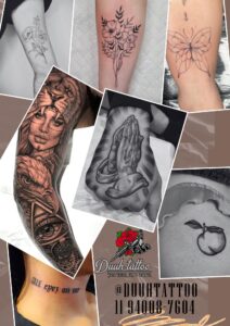 White and Black Modern Tattoo Studio Flyer - 7